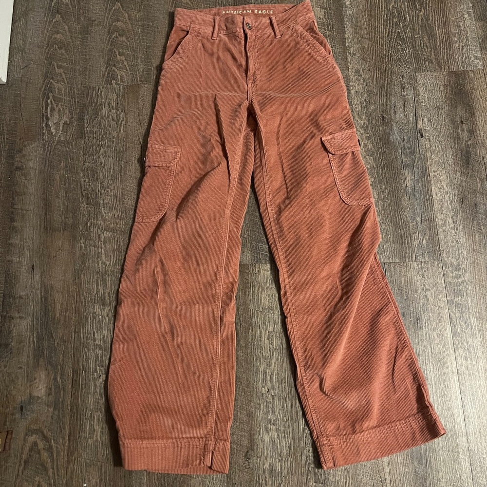 pink american eagle corduroy pants size 00